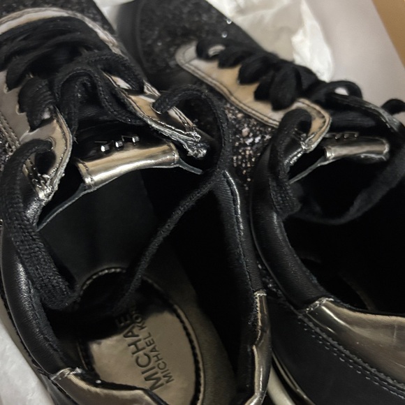 Michael Kors Black and Silver Glitter Sneakers - Picture 7 of 7